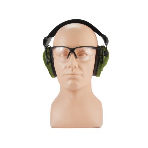 Ochronniki słuchu aktywne RealHunter ACTiVE PRO oliwkowe + okulary
