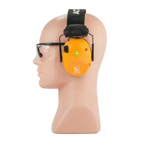 Ochronniki słuchu aktywne RealHunter ACTiVE PRO pomara. + okulary