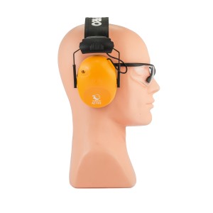 Ochronniki słuchu aktywne RealHunter ACTiVE PRO pomara. + okulary