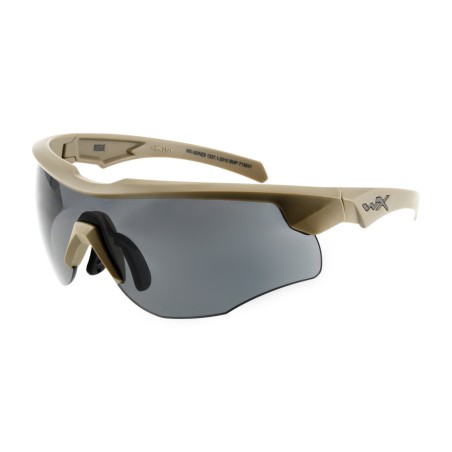 Okulary taktyczne Wiley X Rogue Comm grey / clear / light rust, jasnobrązowe oprawki