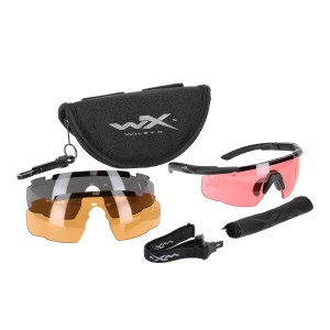 Okulary taktyczne Wiley X Saber Advanced 309 grey / rust / vermilion, czarne oprawki