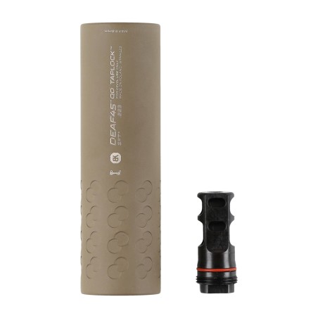 Tłumik do broni BK Precise DEAF45 QD Taplock 3GUN 1/2x28 UNEF z hamulcem Magpul FDE