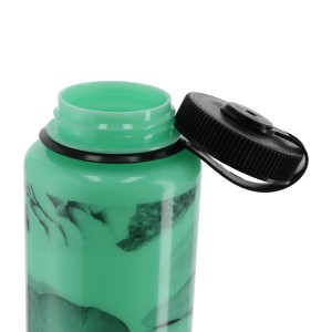 Butelka Nalgene Wide Mouth Glow 1 l - black mushrooms