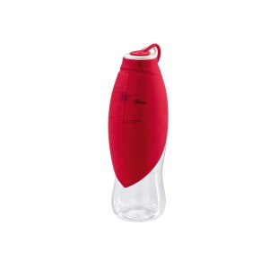 Butelka silikonowa z miską List 550ml czerwo