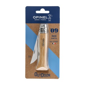 Nóż składany Opinel 9 inox buk w blistrze