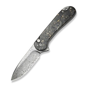 Nóż CIVIVI Button Lock Elementum II Damast CF