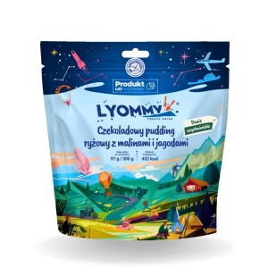 LYOMMY Czekoladowy pudding z maliną i jagodą 300g