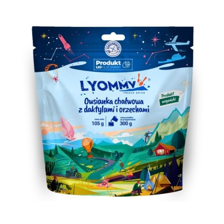 LYOMMY Owsianka chałwowa z daktylami i orzechami 3