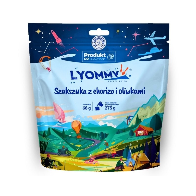 LYOMMY Szakszuka z chorizo i oliwkami 275g