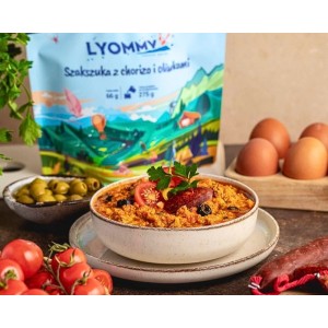 LYOMMY Szakszuka z chorizo i oliwkami 275g