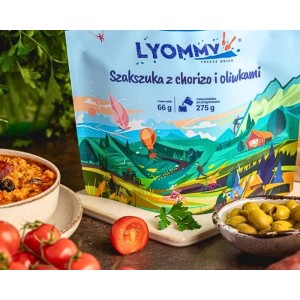 LYOMMY Szakszuka z chorizo i oliwkami 275g