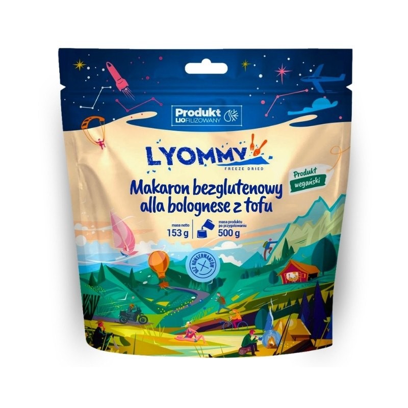 LYOMMY Makaron alla bolognese z tofu 500g
