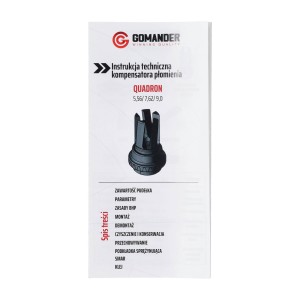 Tłumik płomienia Gomander Quadron S 9 mm 1/2x28 UNEF