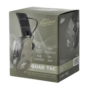 Ochronniki słuchu aktywne RealHunter Active ProSHOT QuadTAC oliwkowe