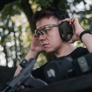 Ochronniki słuchu aktywne RealHunter Active ProSHOT QuadTAC oliwkowe