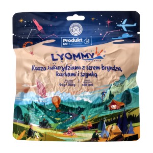 Kasza kukurydziana Lyommy z serem bryndza, kurkami i szynką 350 g