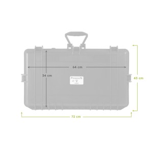 Kufer na broń Poseidon 60 647x350x165 mm czarny