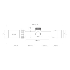 Luneta celownicza Hawke Vantage 1" 2-7x32 IR Mil Dot