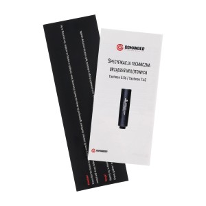 Tłumik do broni Gomander Tactinox DT 7,62 mm 5/8x24 UNEF szary