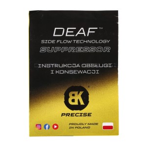 Tłumik z hamulcem do broni BK Precise DEAF45 .30" QD Taplock 3GUN MB 5/8x24 czarny