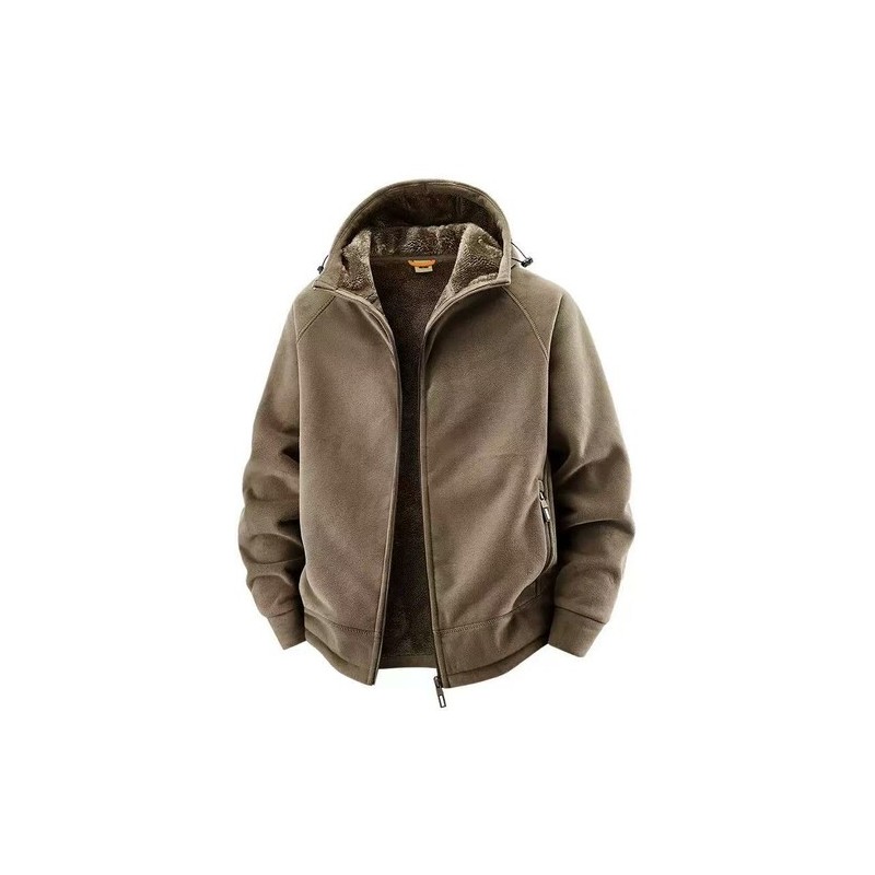 Kurtka myśliwska HUNTER gruby polar, brązowa do outdoorowych aktywności active fleece 390 g