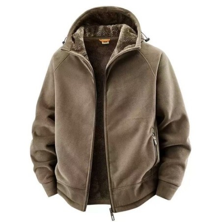 Kurtka myśliwska HUNTER gruby polar, brązowa do outdoorowych aktywności active fleece 390 g