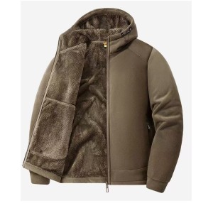 Kurtka myśliwska HUNTER gruby polar, brązowa do outdoorowych aktywności active fleece 390 g