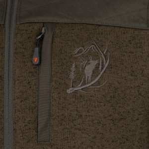 KURTKA MYŚLIWSKA HUNTER, elegancka i funkcjonalna bluza oliwkowa z haftem