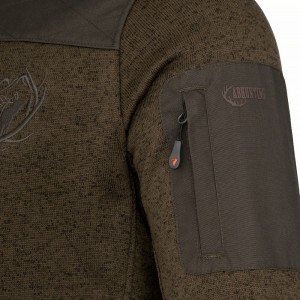 KURTKA MYŚLIWSKA HUNTER, elegancka i funkcjonalna bluza oliwkowa z haftem