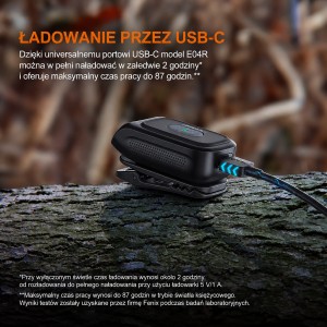 Latarka LED Fenix E04R biała