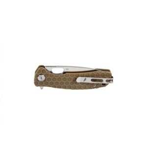 Nóż Honey Badger Flipper D2 Medium Tan