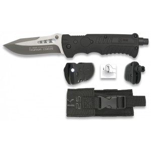 Nóż K25 19588 Tactical Black Titanium