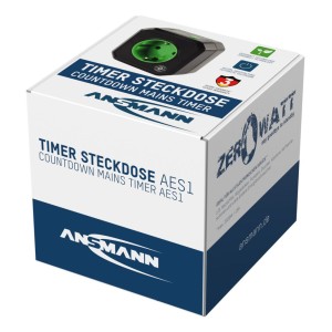 Programowane gniazdo Ansmann AES1, czarne, 230V