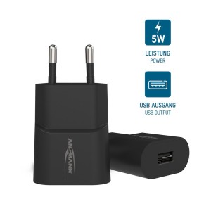 Ładowarka Ansmann HC105 czarna USB 5W, 1A
