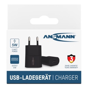 Ładowarka Ansmann HC105 czarna USB 5W, 1A