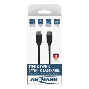 Kabel Ansmann USB-C Data and Charging 120 cm