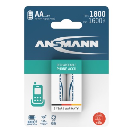 Akumulatory Ansmann Dect NiMH AA/R6 typ 1800 2szt