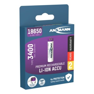 Akumulator Ansmann Li-Ion 18650 typ 3400 z USB-C