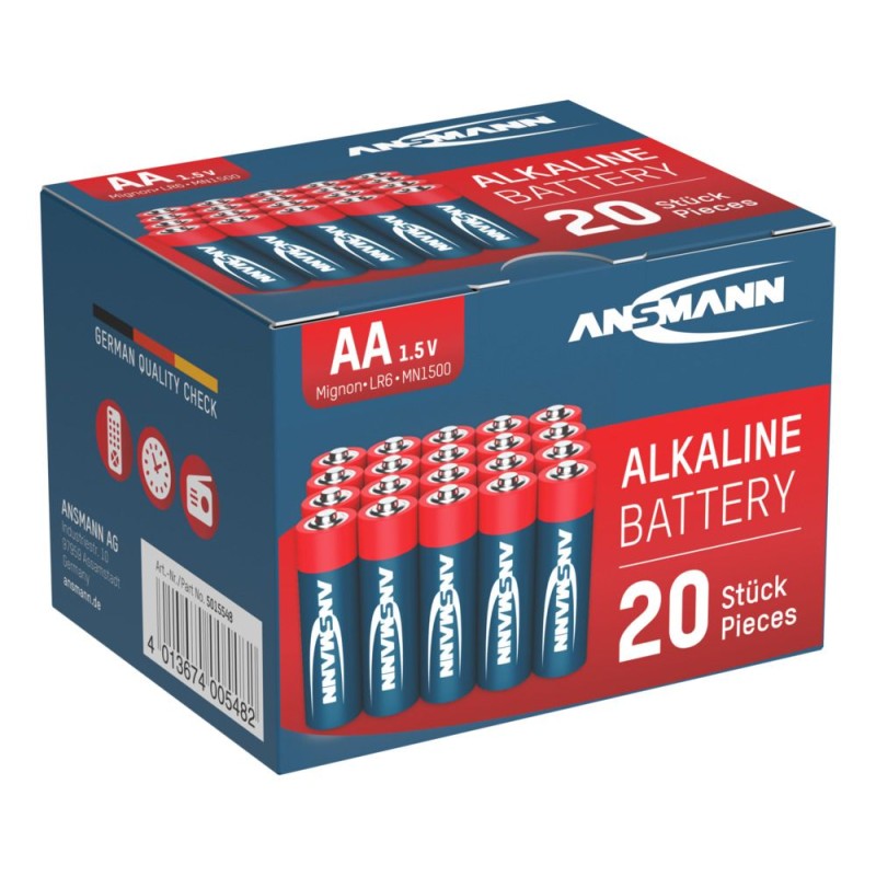 Baterie alkaliczne Ansmann AA / LR6, 20 szt.