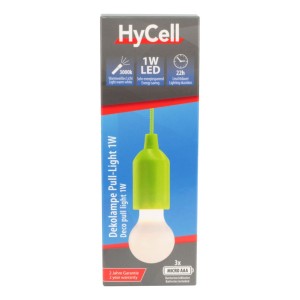 Żarówka LED HyCell PL1W, 25 lm, 3xAAA, zielona