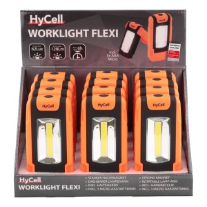 Lampa warsztatowa HyCell COB LED Flexi, 3xAAA