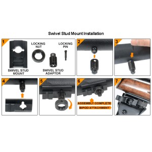 Bipod Leapers UTG składany Rubber Armored QD