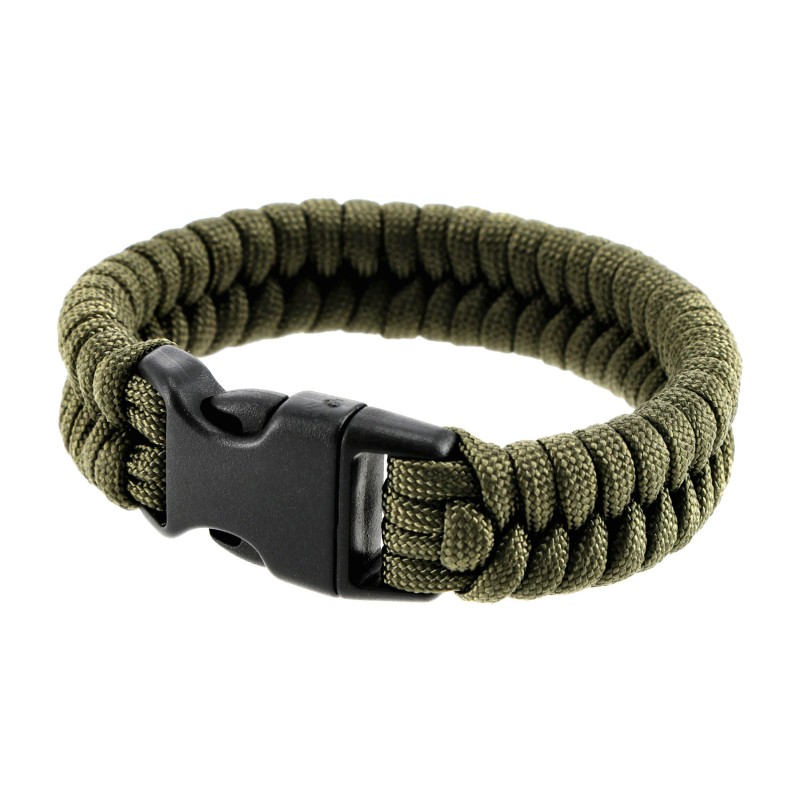 Bransoletka Paracord EDCX Fish army green