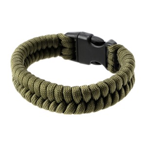 Bransoletka Paracord EDCX Fish army green