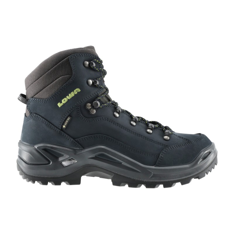 Buty męskie LOWA Renegade GTX mid, ciemnoniebieski/limonkowy