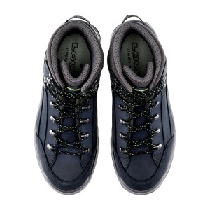 Buty męskie LOWA Renegade GTX mid, ciemnoniebieski/limonkowy