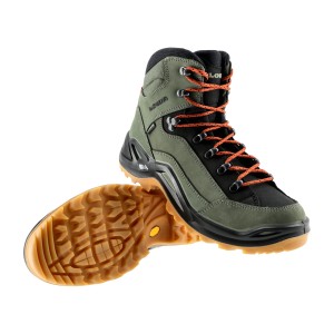Buty męskie LOWA Renegade GTX mid, zielono/pomarańczowe