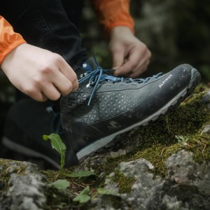 Buty męskie trekkingowe Alpinus Geres HDTX Mid, grafitowo-niebieskie