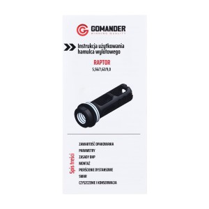 Hamulec wylotowy Gomander Raptor 7,62 5/8x24 UNEF czarny