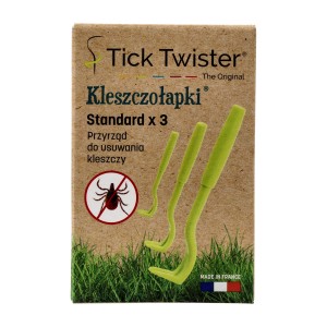 Kleszczołapki przyrząd do usuwania kleszczy Tick Twister Standard 3 szt.